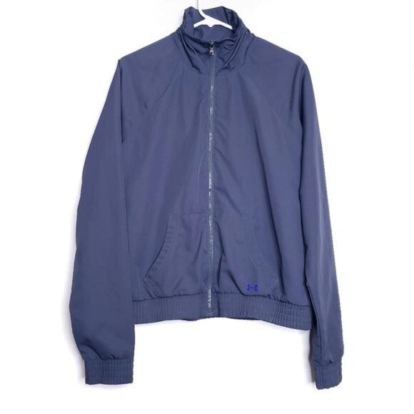 Under Armour Jackets & Blazers - Under Armour Gray Semi Fitted Zip Up Windbreaker Jacket Women's Size Large